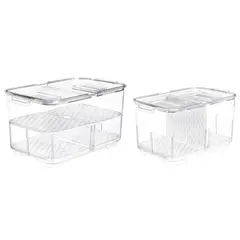 JUST HOME COLLECTION - Set 2 recipientes para almacenar