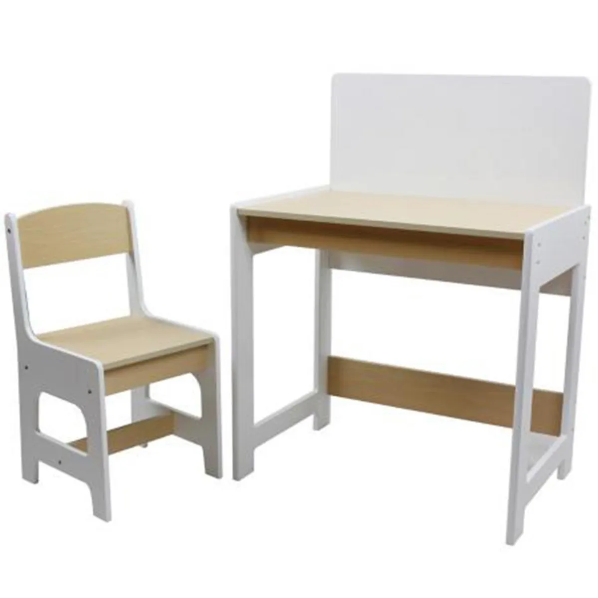 JUST HOME COLLECTION - Mesa pizarra + 1 silla blanca / oak