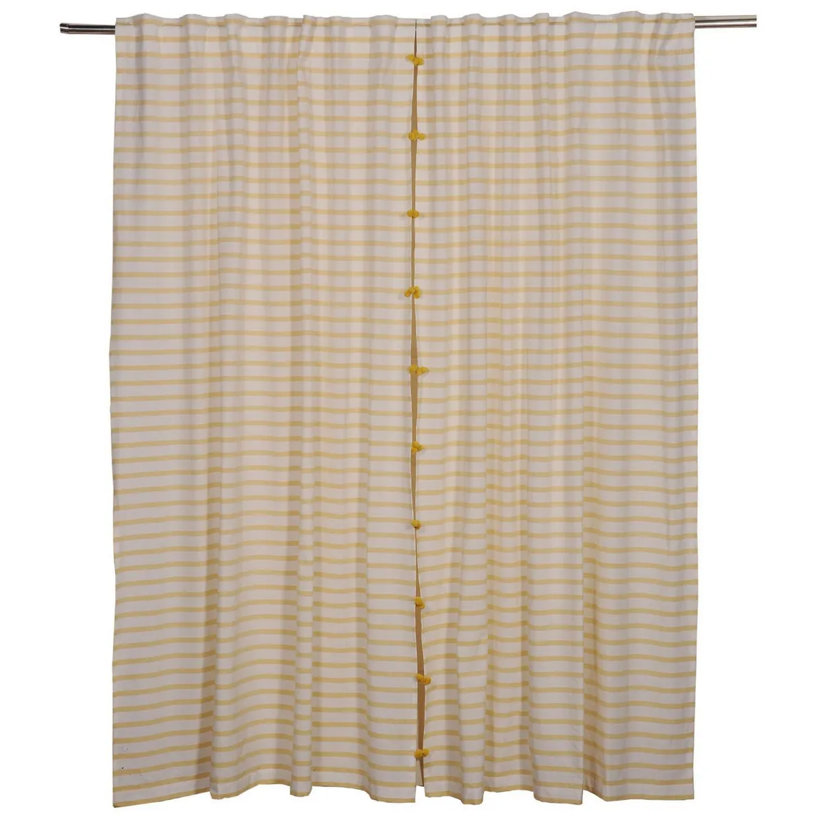 JUST HOME COLLECTION - Cortina 150x240 cm rayas amarillo