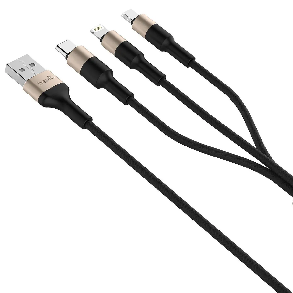 HAVIT - Cable 3 en 1 micro/c/lightning