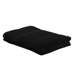 JUST HOME COLLECTION - Set de Toallas Mano/Cuerpo 360 gr Algodón 70x140 cm Negro