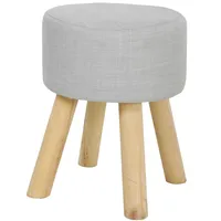 Puff redondo gris Gris