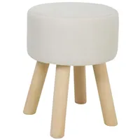 Puff redondo beige Beige