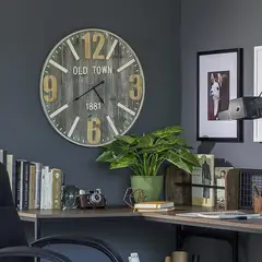JUST HOME COLLECTION - Reloj old town 60 cm gris