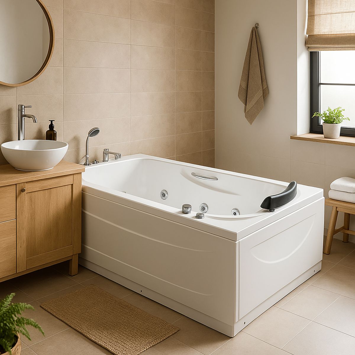 SENSI DACQUA - Tina hidromasaje 1p recta 150x80x58 cm