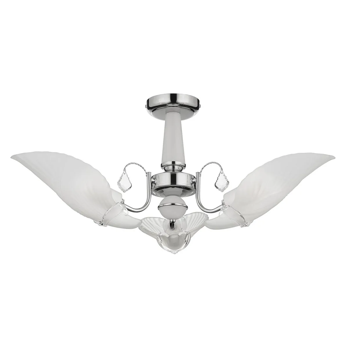 CASA BONITA - Lámpara Techo New Milan Acero Blanco