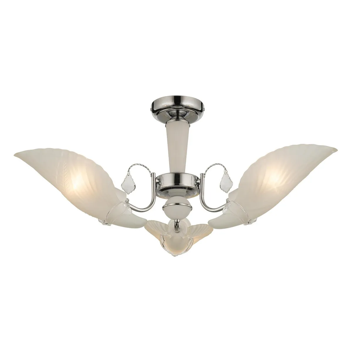 CASA BONITA - Lámpara Techo New Milan Acero Blanco