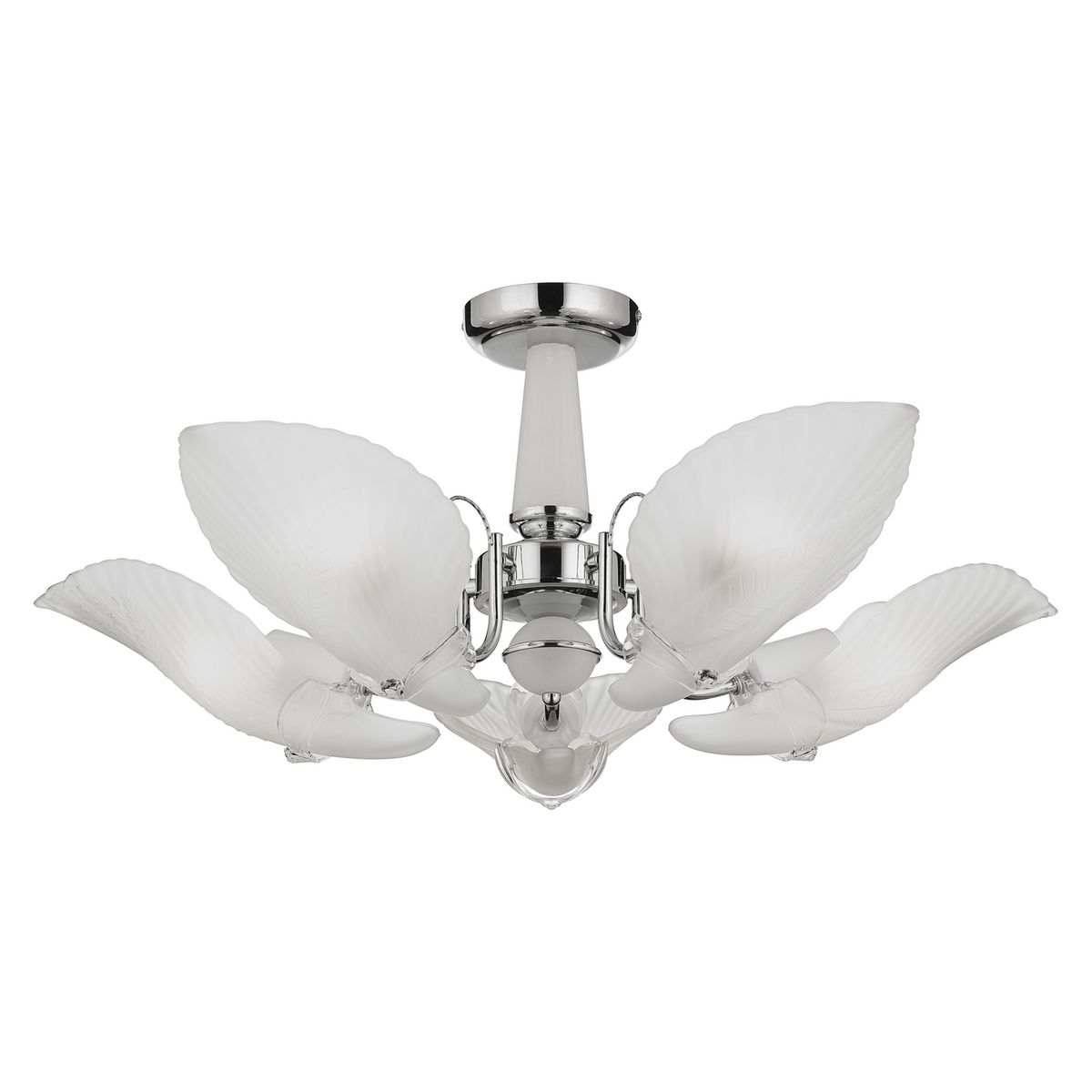 CASA BONITA - Lámpara Techo New Milan Acero Blanco