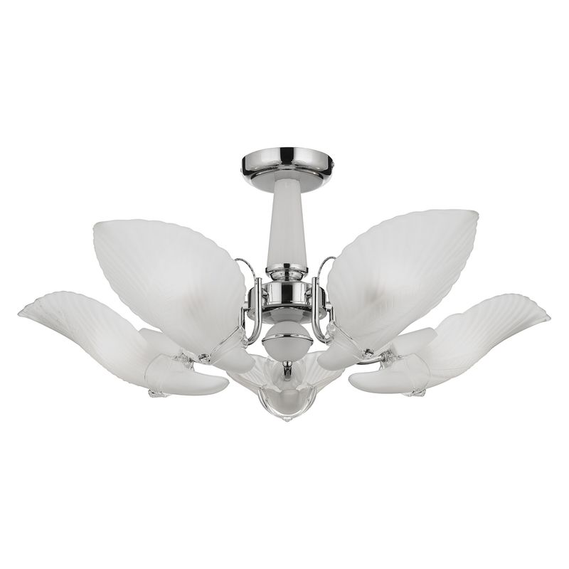CASA BONITA - Lámpara Techo New Milan Acero Blanco 76 cm