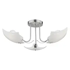 CASA BONITA - Lámpara Techo New Madrid Acero Blanco 65 cm