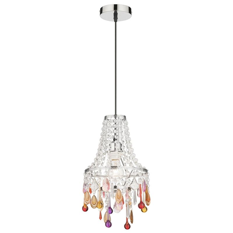 JUST HOME COLLECTION - Lámpara Colgante Decorativa Acero Incoloro/Transparente 22 cm