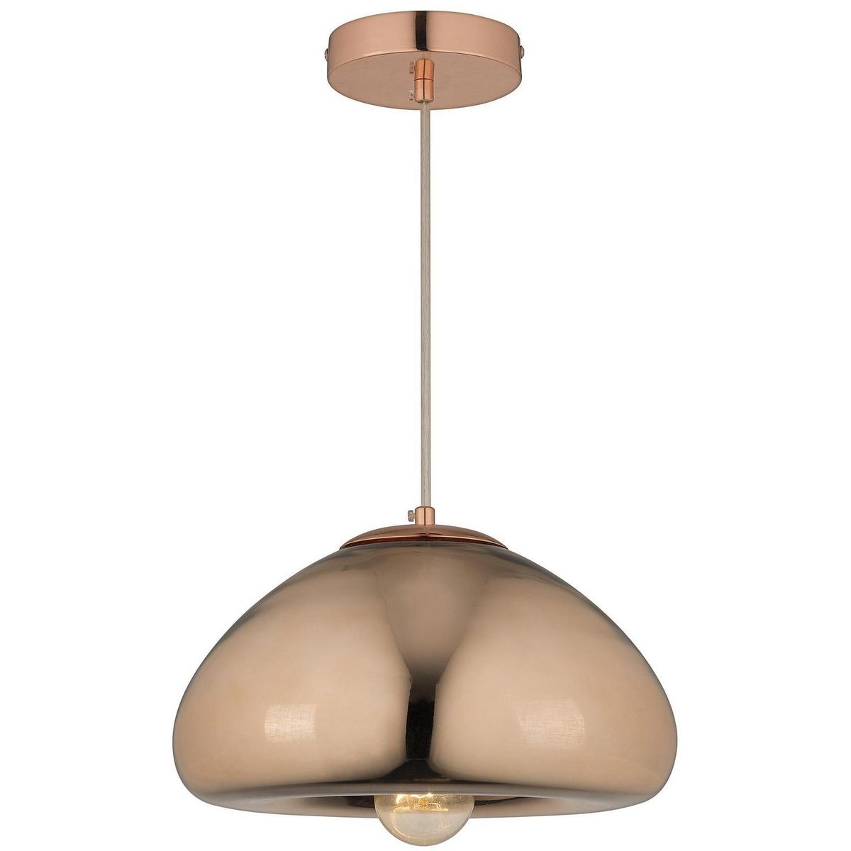 JUST HOME COLLECTION - Lámpara Colgante Decorativa Acero Café/Marrón