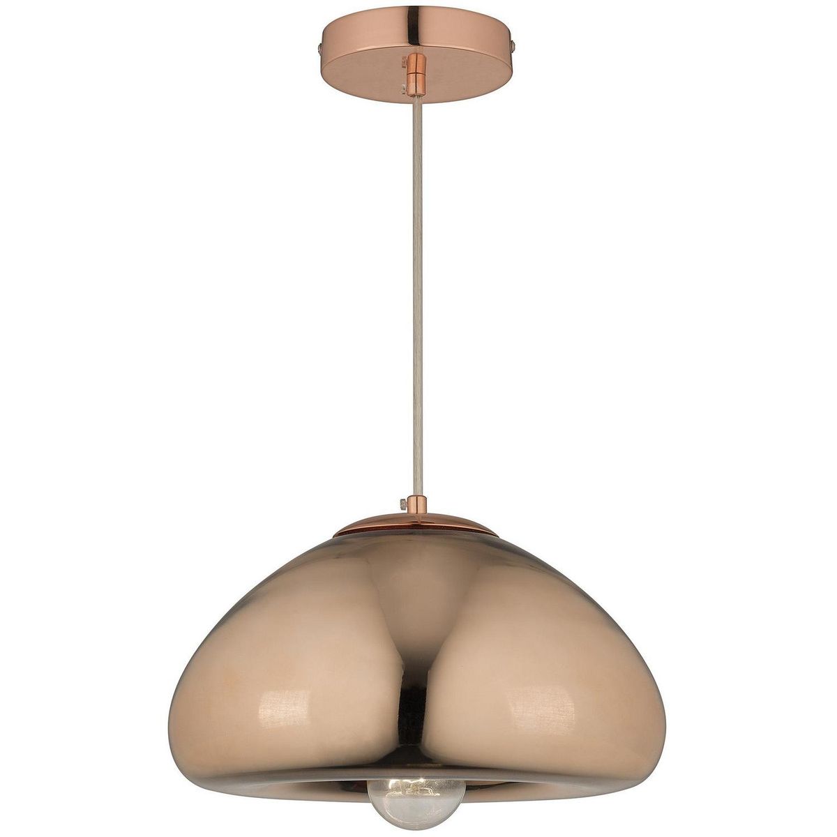 JUST HOME COLLECTION - Lámpara Colgante Decorativa Acero Café/Marrón