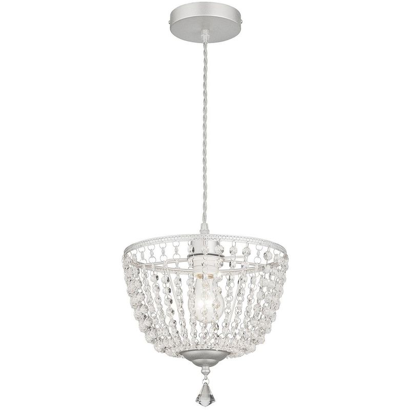 JUST HOME COLLECTION - Lámpara de Colgar Decorativa New Rimini Acero Gris/Plata 30 W 26 cm
