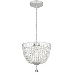 JUST HOME COLLECTION - Lámpara de Colgar Decorativa New Rimini Acero Gris/Plata 30 W 26 cm