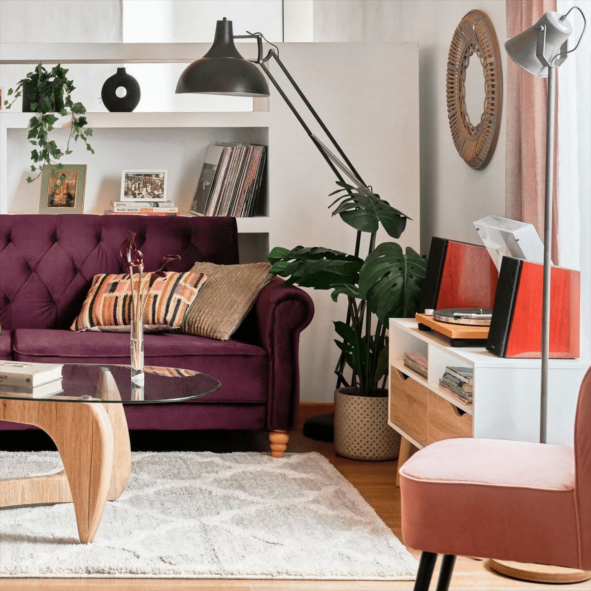 JUST HOME COLLECTION - Lámpara de Pie New Estremoz Negro 34.5x187 cm