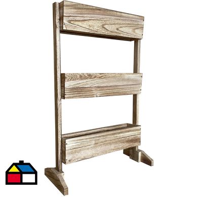 Huerto madera 3 niveles recto
