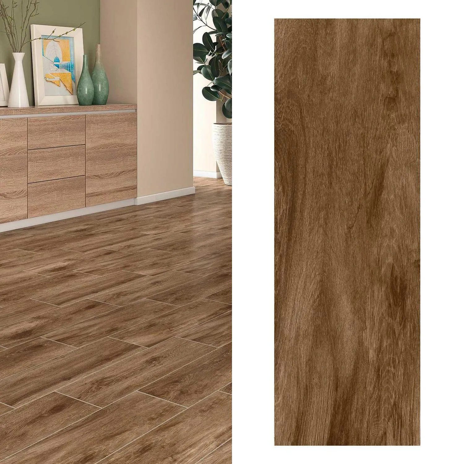 HOLZTEK Cerámica 20x60 cm Albero Café 1.7 m2 | Falabella Chile