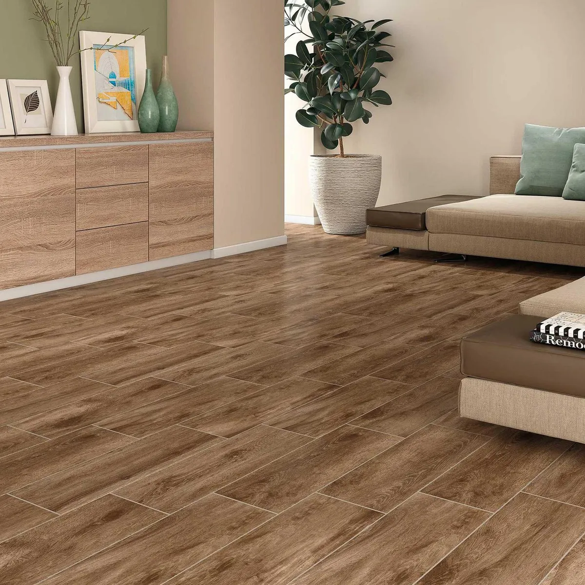 HOLZTEK - Cerámica 20x60 cm 9302 Café 1.7 m2