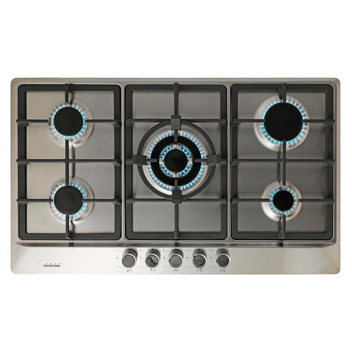 TOYOTOMI - Encimera Gas 5 Platos Plateado EGI-90CI