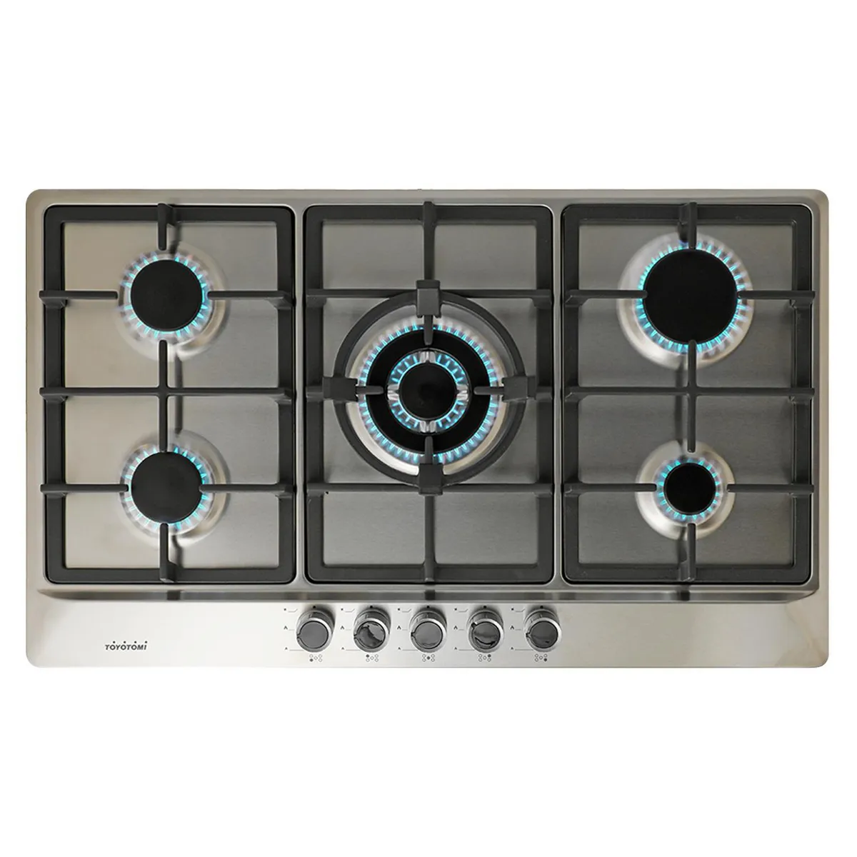TOYOTOMI - Encimera Gas 5 Platos Plateado EGI-90CI