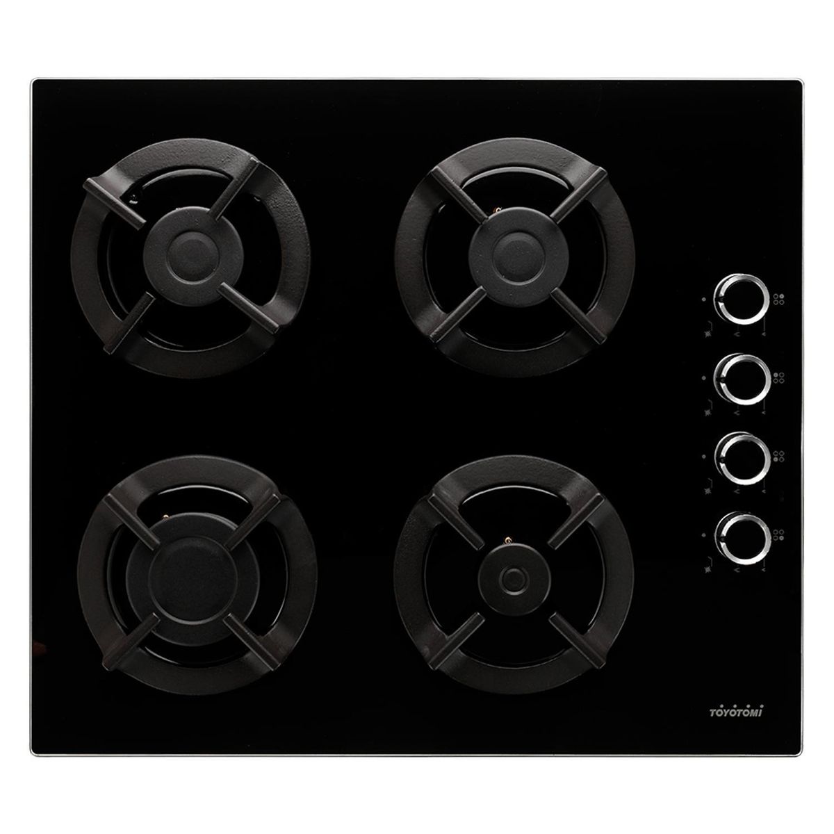 TOYOTOMI - Encimera Gas 4 Platos Negro EGV-60VI