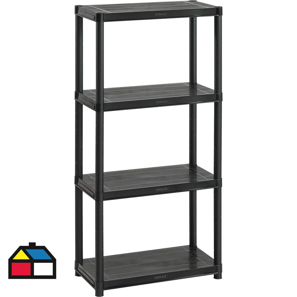 RIMAX - Estante Plástico 4 Nivel(es) 60x128x30 cm Negro