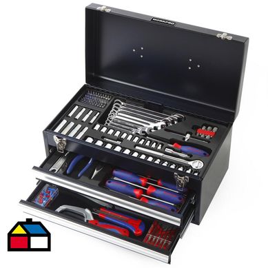 Caja de herramientas + 239 herramientas manuales