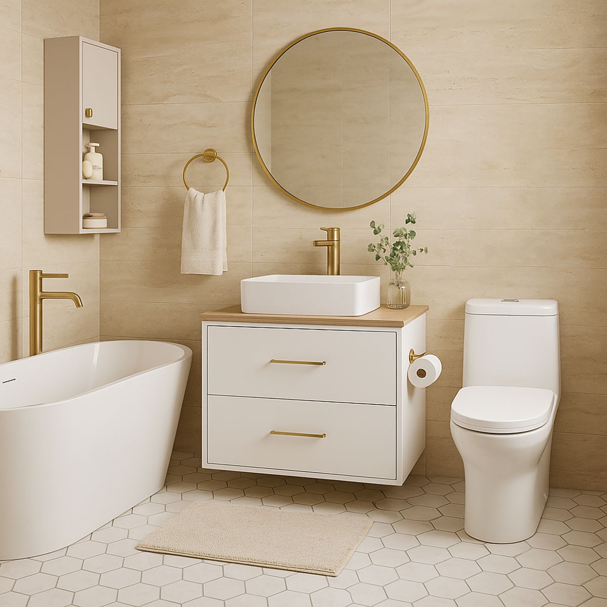 SENSI DACQUA - Bañera 148x57 cm Ovalada Acrílico