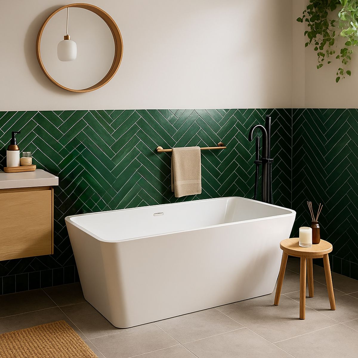 SENSI DACQUA - Bañera 170x58 cm Rectangular Acrílico