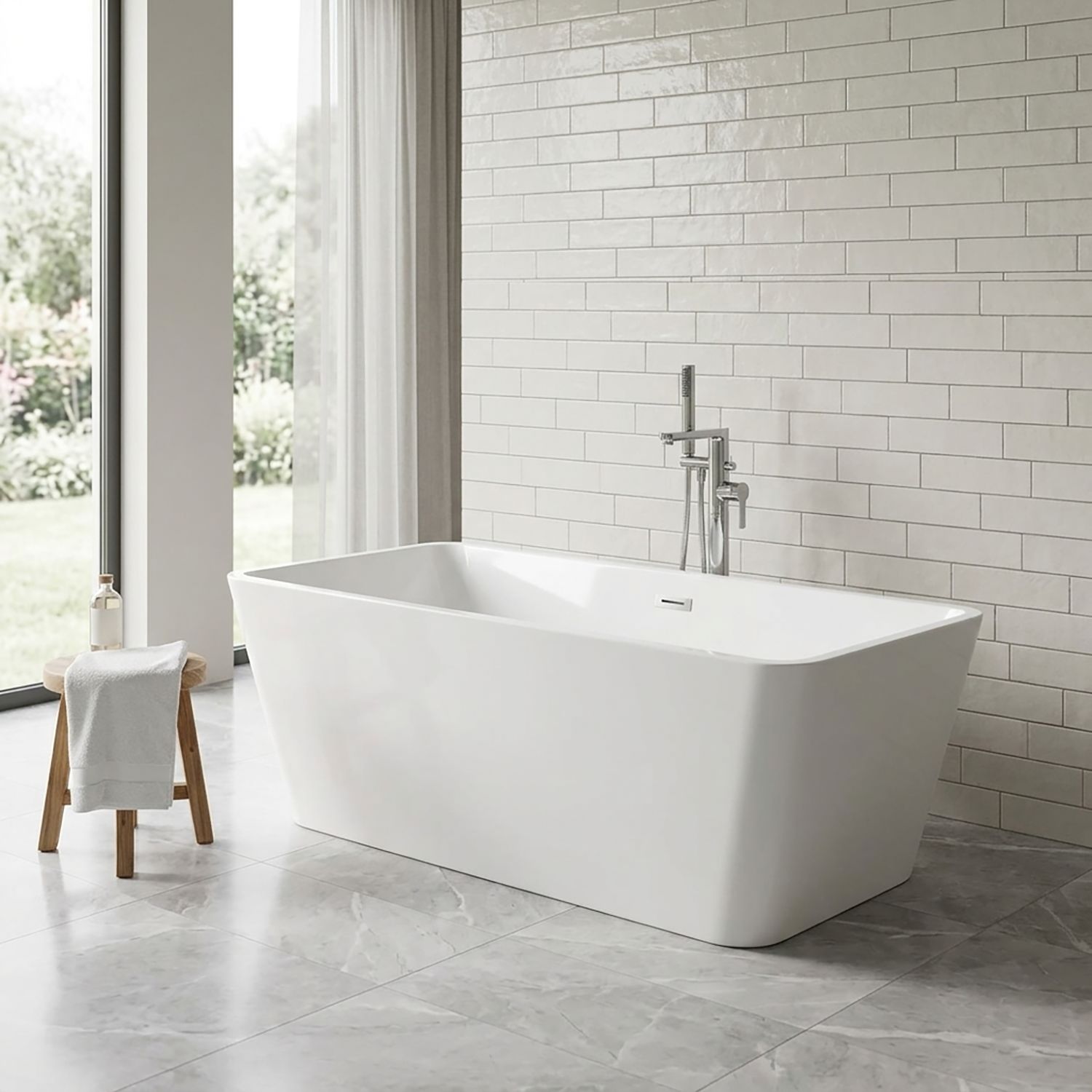 SENSI DACQUA Bañera 170x58 cm Rectangular Acrílico | Falabella Chile
