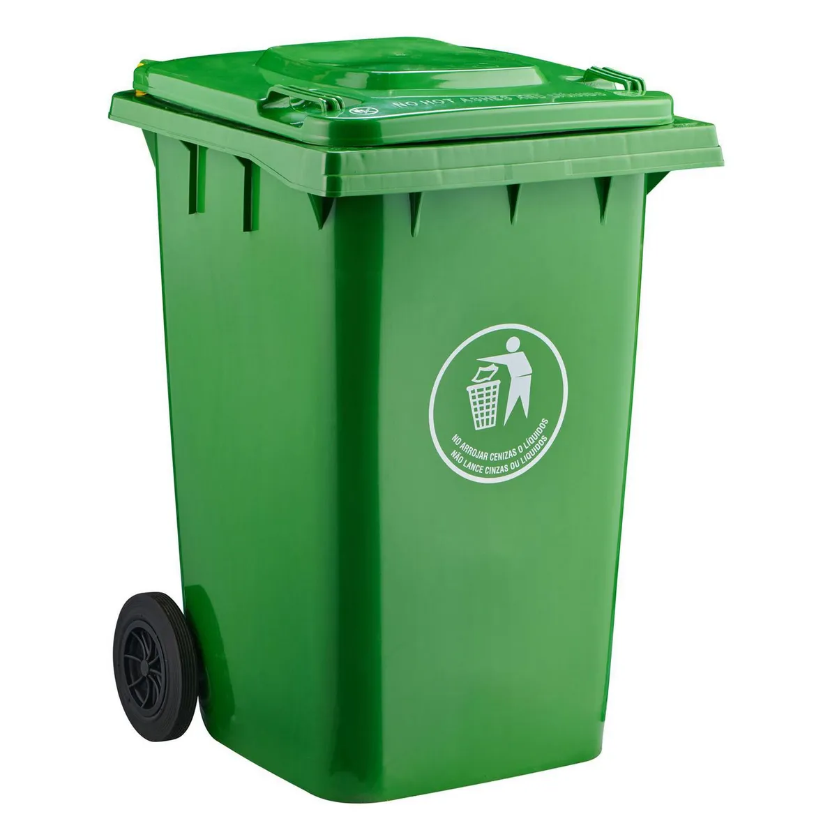 KLEINE WOLKE - Basurero plástico con tapa ruedas 360 l