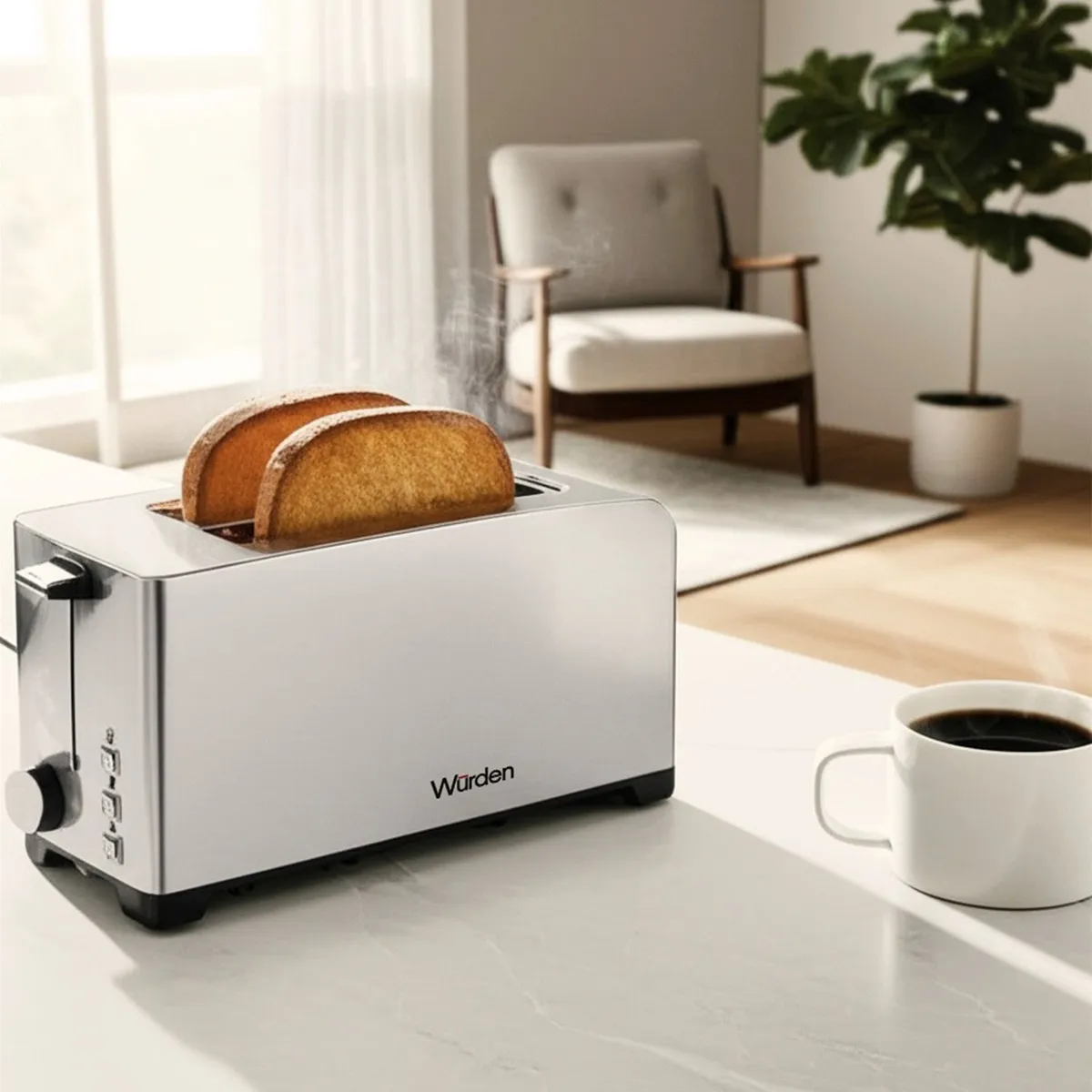 WURDEN - Tostadora 4 Rebanadas Inox WBT-BACKER4