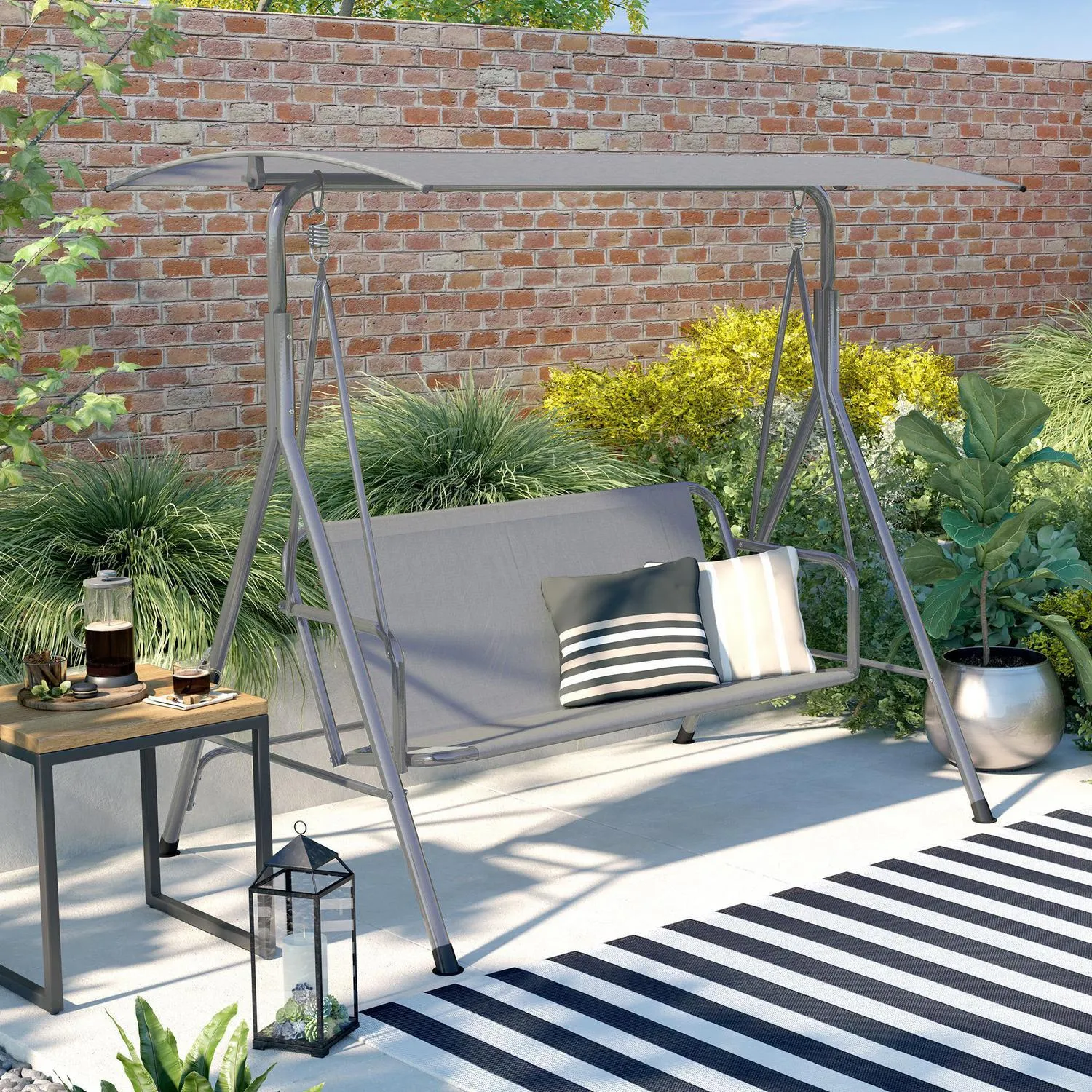 Sillón columpio de terraza poly/text personas Sodimac Chile