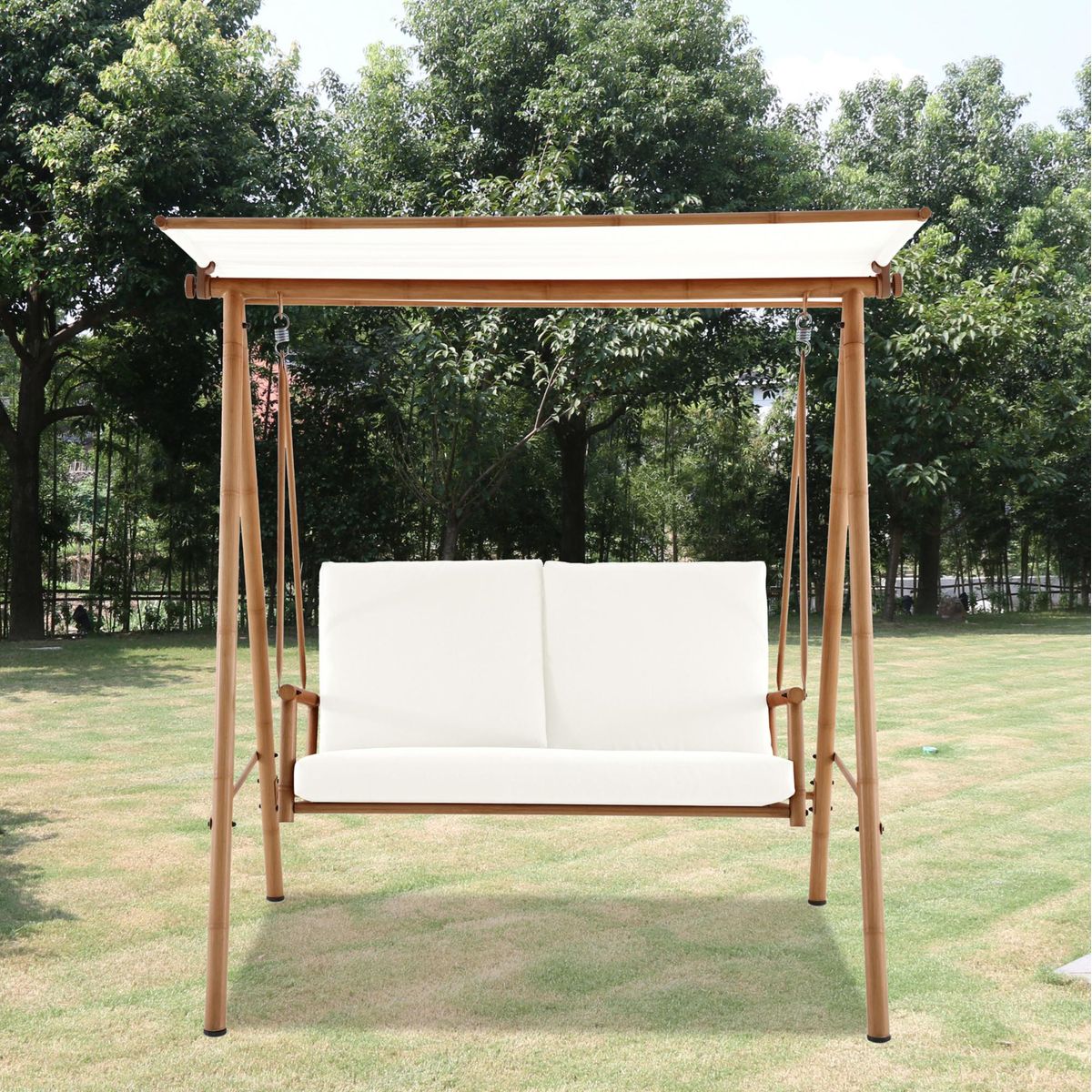 JUST HOME COLLECTION - Sillón columpio look bambu 2 personas