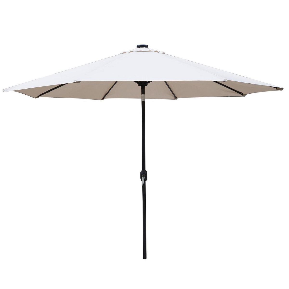 JUST HOME COLLECTION - Quitasol uv50 con Led Solar Acero 3x2.5 metros Blanco