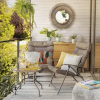 Juego de Balcón de Terraza Sao Paulo 2 Personas Taupe