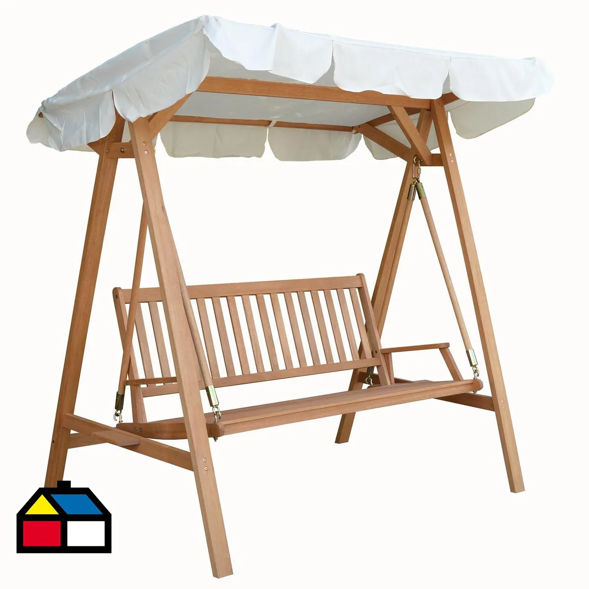 JUST HOME COLLECTION - Sillón columpio eucalyptus 3 personas