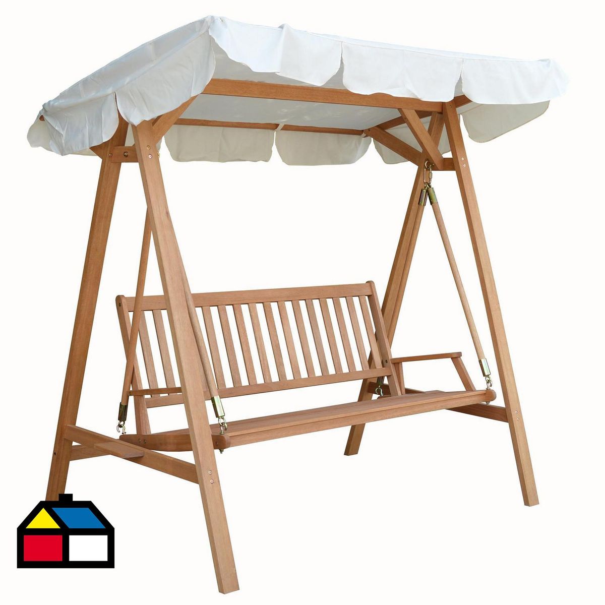 JUST HOME COLLECTION - Sillón columpio eucalyptus 3 personas