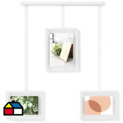 UMBRA - Marco de fotos exhibit 3 piezas 10x15 13x18 cm blanco