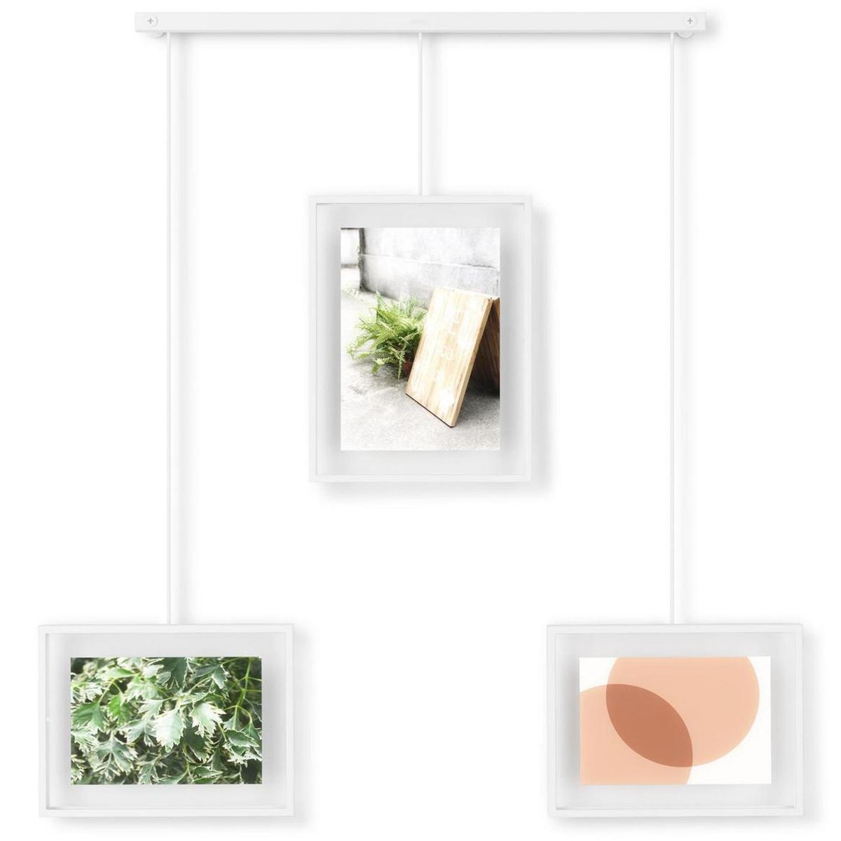 UMBRA - Marco de fotos exhibit 3 piezas 10x15 13x18 cm blanco