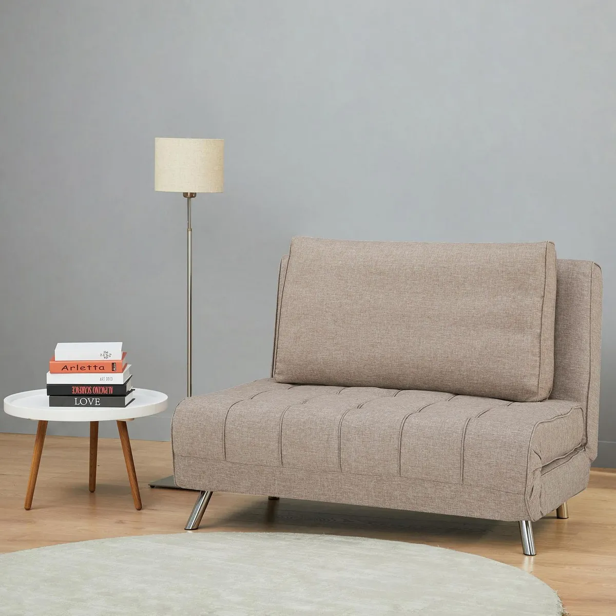 JUST HOME COLLECTION - Futón Monaco Neutral 120x86x90 cm