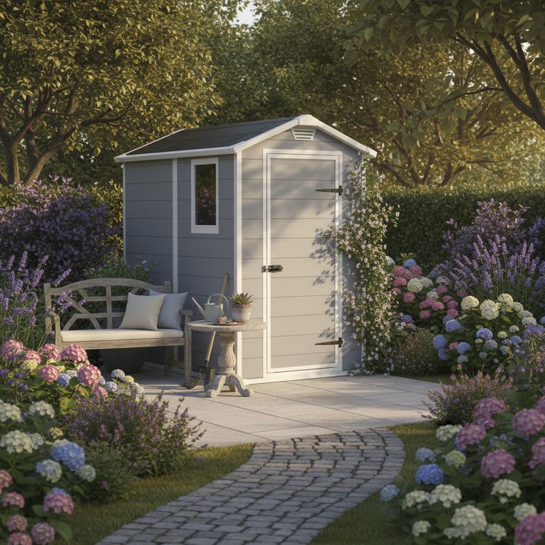 Bodega de Jardín Premium Manor Gris 198x130x192 cm