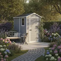 Bodega de Jardín Premium Manor Gris 198x130x192 cm