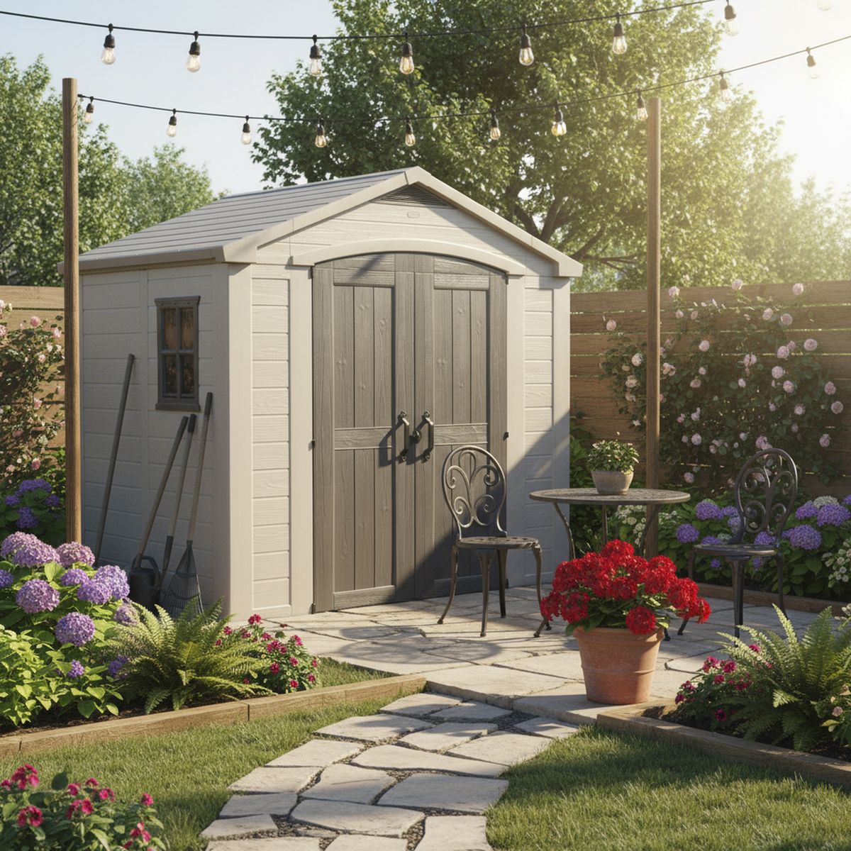 KETER - Bodega de Jardín Premium Factor 86 Gris 243x256.5x182 cm