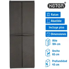 KETER - Organizador Rattan Gris 184x65x45 cm