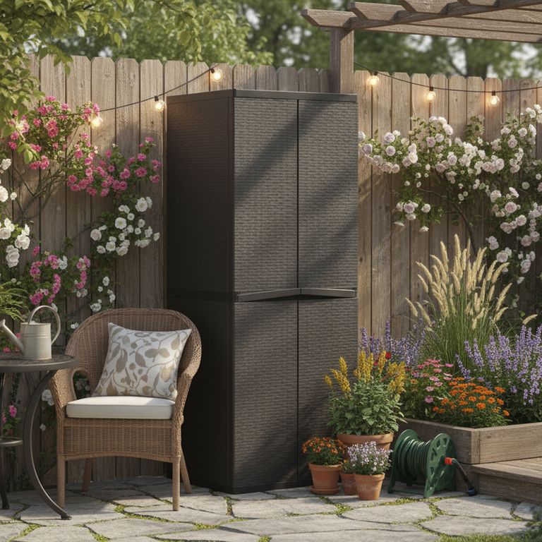 Organizador Rattan Gris 184x65x45 cm