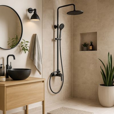 Imagen 2 del producto Columna monomando ducha negro