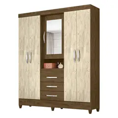 MOVAL - Clóset 5 Puerta(s) 6 Repisa(s) 165x204x47 cm Café