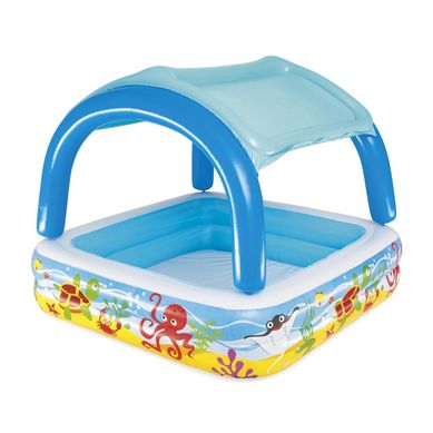 Piscina inflable con techo 147x147x66 cm